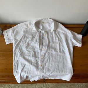 Madewell White Cotton Courier Shirt